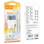 Сетевое зарядное устройство Hoco C125A Transparent 1C PD20W + Cabel Type-C to Type-C blue