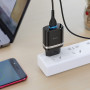 Сетевое зарядное устройство Hoco C12Q Smart QC3.0 + Micro USB black