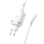 Сетевое зарядное устройство Hoco C12Q Smart QC3.0 + Micro USB white