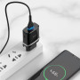 Сетевое зарядное устройство Hoco C12Q Smart QC3.0 + Type-C black