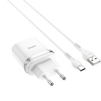 Мережевий зарядний пристрій Hoco C12Q Smart QC3.0 + Type-C white
