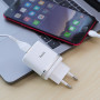 Сетевое зарядное устройство Hoco C12Q Smart QC3.0 + Micro USB white