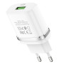 Сетевое зарядное устройство Hoco C12Q Smart QC3.0 white