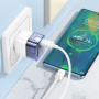 Мережевий зарядний пристрій Hoco C131A Platium PD30W+QC3.0 blue