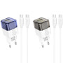 Сетевое зарядное устройство Hoco C131A Platium PD30W+QC3.0 + Cabel Type-C to Type-C black