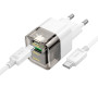 Сетевое зарядное устройство Hoco C131A Platium PD30W+QC3.0 + Cabel Type-C to Type-C black