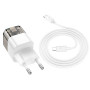 Сетевое зарядное устройство Hoco C131A Platium PD30W+QC3.0 + Cabel Type-C to Type-C black