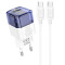 Сетевое зарядное устройство Hoco C131A Platium PD30W+QC3.0 + Cabel Type-C to Type-C blue