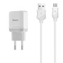 Мережевий зарядний пристрій Hoco C22A USB Charger 2.4A (+ кабель Lightning) white