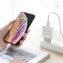 Сетевое зарядное устройство Hoco C72A + Lightning white