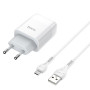 Сетевое зарядное устройство Hoco C73A + Micro USB white