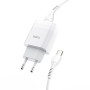 Сетевое зарядное устройство Hoco C73A + Type-C white