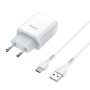 Сетевое зарядное устройство Hoco C73A + Type-C white