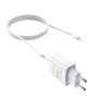 Сетевое зарядное устройство Hoco C81A + Ligthning white