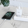Сетевое зарядное устройство Hoco C81A + Ligthning white