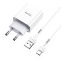 Сетевое зарядное устройство Hoco C81A + Type-C white