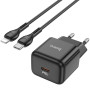 Сетевое зарядное устройство Hoco N32 Glory PD 30W + Cabel Type-C to Lightning black