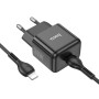 Сетевое зарядное устройство Hoco N32 Glory PD 30W + Cabel Type-C to Lightning black