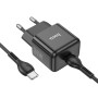 Сетевое зарядное устройство Hoco N32 Glory PD 30W + Cabel Type-C to Type-C black