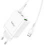 Сетевое зарядное устройство Hoco N33 Start PD35W 2Type-C + USB + Cabel Type-C to Type-C white
