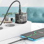 Мережевий зарядний пристрій Hoco N34 Dazzling PD20W+QC3.0 + Cabel Type-C to Type-C black