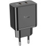 Сетевое зарядное устройство Hoco N35 Streamer PD45W 2Type-C + Cabel Type-C to Type-C black