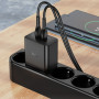 Сетевое зарядное устройство Hoco N35 Streamer PD45W 2Type-C + Cabel Type-C to Type-C black