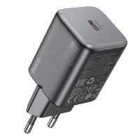 Мережевий зарядний пристрій Hoco N40 Mighty PD20W black