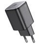 Мережевий зарядний пристрій Hoco N40 Mighty PD20W + Cabel Type-C to Type-C black