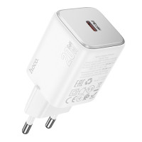 Мережевий зарядний пристрій Hoco N40 Mighty PD20W white