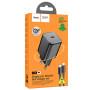 Сетевое зарядное устройство Hoco N40 Mighty PD20W + Cabel Type-C to Lightning black