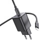 Мережевий зарядний пристрій Hoco N40 Mighty PD20W + Cabel Type-C to Type-C black