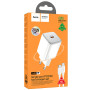 Сетевое зарядное устройство Hoco N40 Mighty PD20W + Cabel Type-C to Type-C white