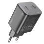 Мережевий зарядний пристрій Hoco Hoco N42 Elogiado 2C PD45W 2Type-C + Cabel Type-C to Lightning black