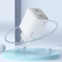 Сетевое зарядное устройство Hoco Hoco N42 Elogiado 2C PD45W 2Type-C white