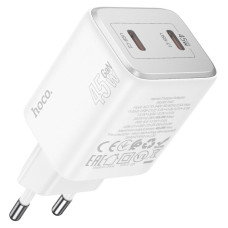 Сетевое зарядное устройство Hoco Hoco N42 Elogiado 2C PD45W 2Type-C white Сетевое зарядное устройство Hoco Hoco N42 Elogiado 2C PD45W 2Type-C white