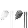 Мережевий зарядний пристрій Hoco Hoco N42 Elogiado 2C PD45W 2Type-C + Cabel Type-C to Lightning black