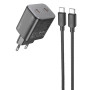 Сетевое зарядное устройство Hoco Hoco N42 Elogiado 2C PD45W 2Type-C + Cabel Type-C to Type-C black