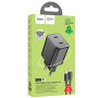 Сетевое зарядное устройство Hoco Hoco N42 Elogiado 2C PD45W 2Type-C + Cabel Type-C to Type-C black