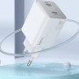 Сетевое зарядное устройство Hoco Hoco N42 Elogiado 2C PD45W 2Type-C + Cabel Type-C to Type-C white