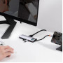 Хаб Baseus USB-C Metal Gleam Series 6 в 1 для MacBook / iMac / iPad