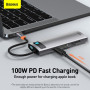 Хаб Baseus USB-C Metal Gleam Series 8 в 1 для MacBook / iMac / iPad