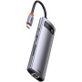 Хаб Baseus USB-C Metal Gleam Series 8 в 1 для MacBook / iMac / iPad