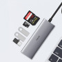 Хаб Wiwu Adapter Alpha USB-C 5 в 1 532ST gray для MacBook / iMac / iPad