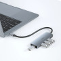 Хаб Wiwu Alpha HUB 541BC 5 in 1 gray  для MacBook / iMac / iPad