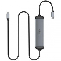 Хаб Wiwu Alpha HUB A521H 5 in 1 gray  для MacBook / iMac / iPad