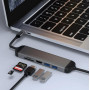 Хаб Wiwu Alpha HUB A521H 5 in 1 gray  для MacBook / iMac / iPad