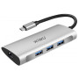 Хаб Wiwu Adapter Alpha USB-C 6 в 1 A631STR silver для MacBook / iMac / iPad