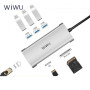 Хаб Wiwu Adapter Alpha USB-C 6 в 1 A631STR silver для MacBook / iMac / iPad