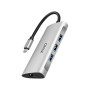 Хаб Wiwu Adapter Alpha USB-C 6 в 1 A631STR silver для MacBook / iMac / iPad